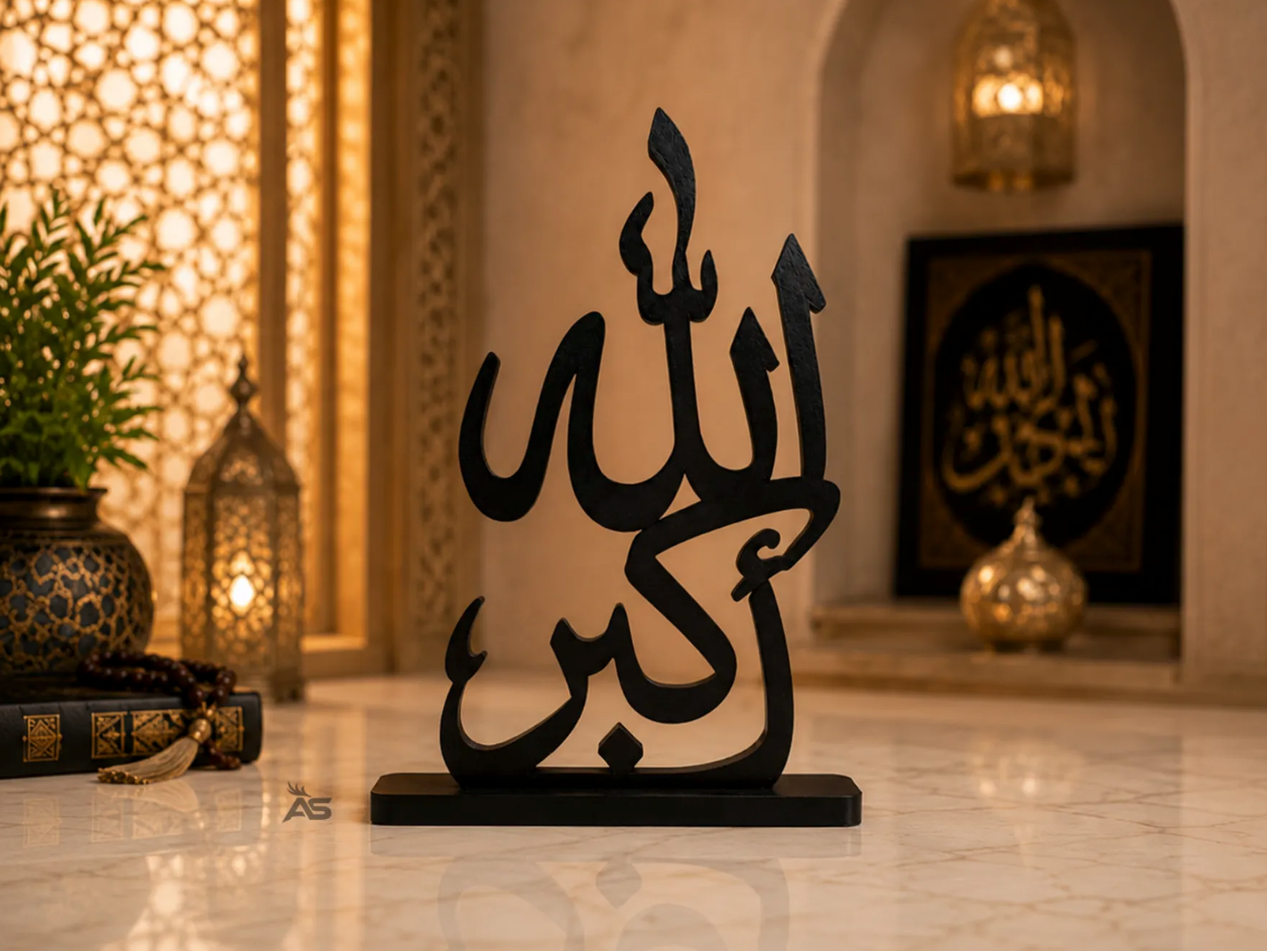 ستاند خط عربي - الله أكبر مطبوع ثلاثي الأبعاد
