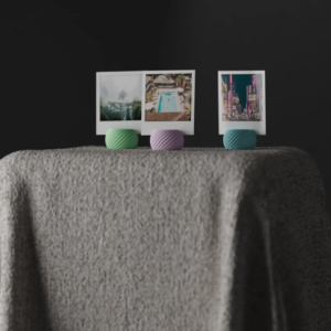 3D printed Twisted Spiral Photo Holder for Instax and Polaroid prints