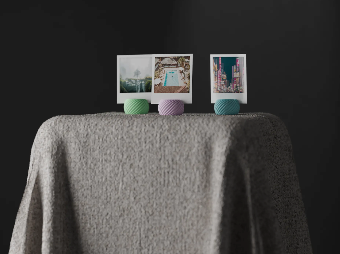 3D printed Twisted Spiral Photo Holder for Instax and Polaroid prints