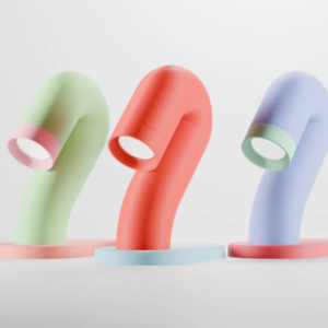Wibble Desk Lamp modern 3D printed LED lamp in multiple colors