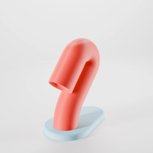 Wibble Desk Lamp 3D printed LED light with curved design