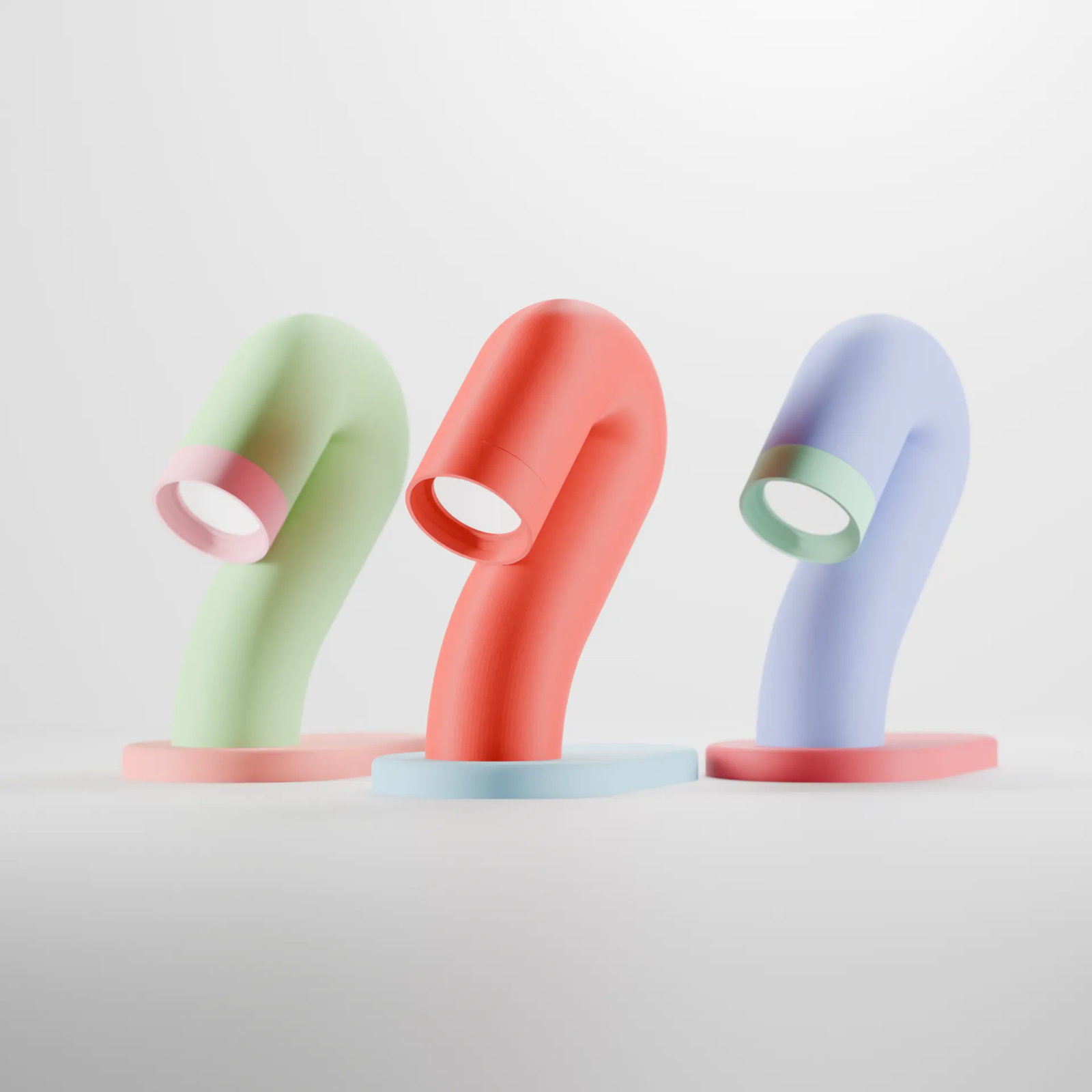 Wibble Desk Lamp decorative 3D printed lamp with LED light