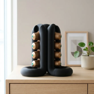 Wibble Aesthetic Coffee Pod Holder Three Way filled with coffee pods